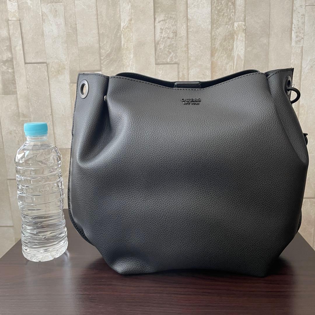 訳あり新品 GUESS ショルダーバッグ バケットバッグ 2way