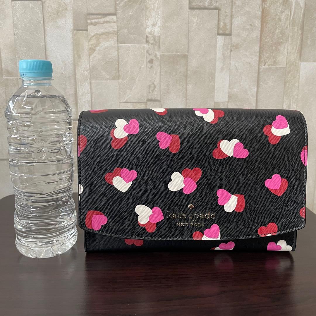 訳あり新品 kate spade ショルダーバッグ ハート総柄