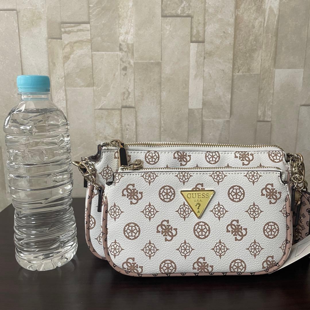 訳あり新品 GUESS ショルダーバッグ ダブルポーチ 2way