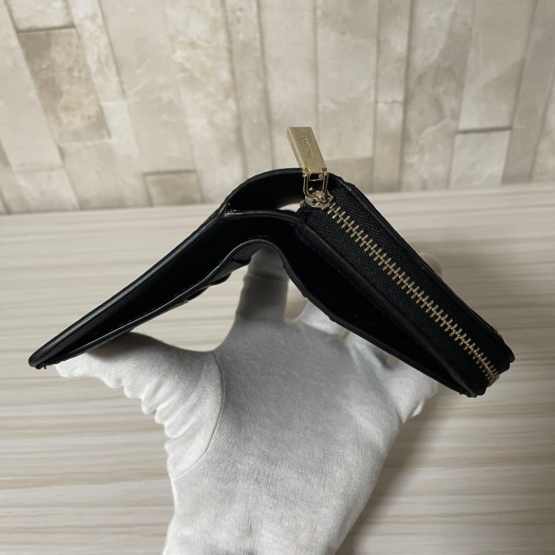 訳あり新品 kate spade 二つ折り財布 ブラック