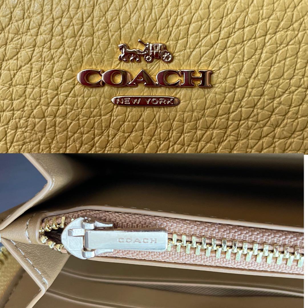 訳あり新品 COACH 長財布 イエロー