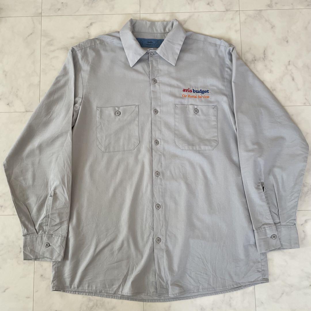 【美品】古着 CINTAS 長袖ワークシャツ Lサイズ グレー