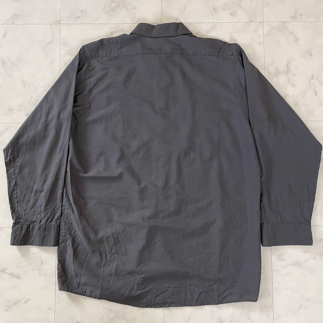 古着 RED KAP 長袖ワークシャツ Lサイズ グレー