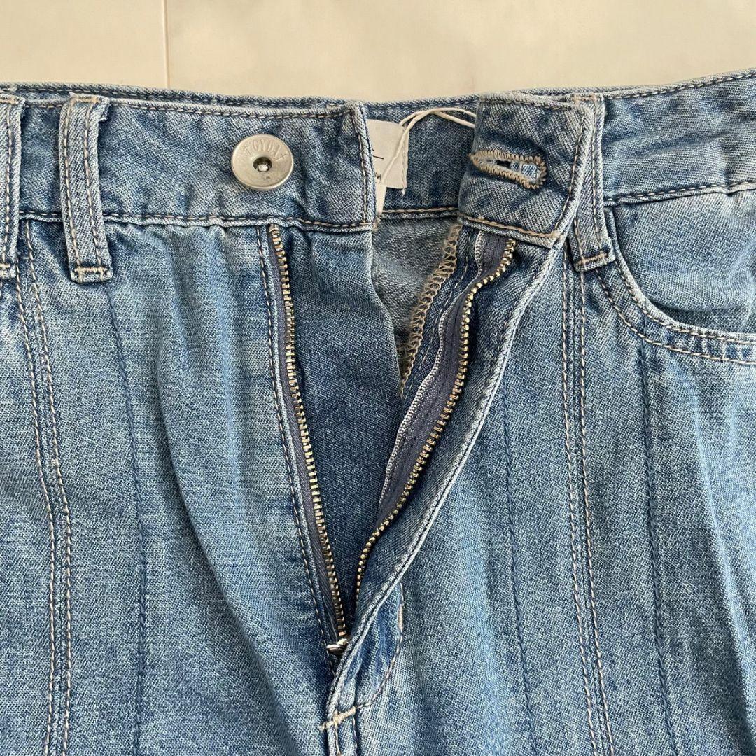 【新品未使用】ジェイダ レディース フロントレースアップフレアデニムパンツ
