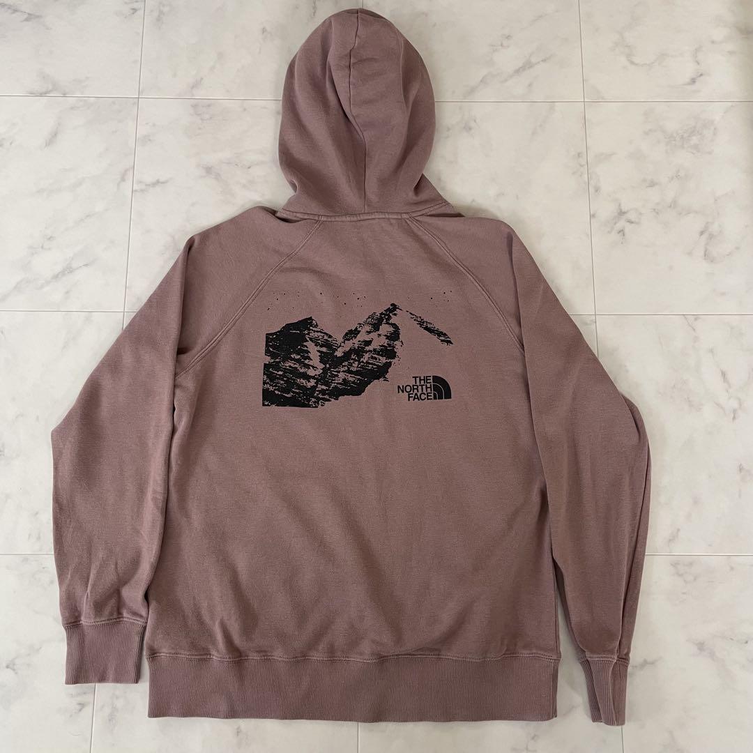 【美品】USA古着THE NORTH FACE 長袖パーカー M スモークピンク