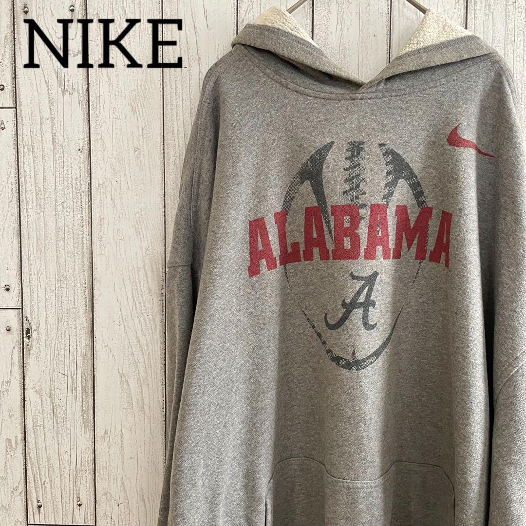 【美品】USA古着 NIKE ナイキ カレッジパーカー グレー アラバマ大学