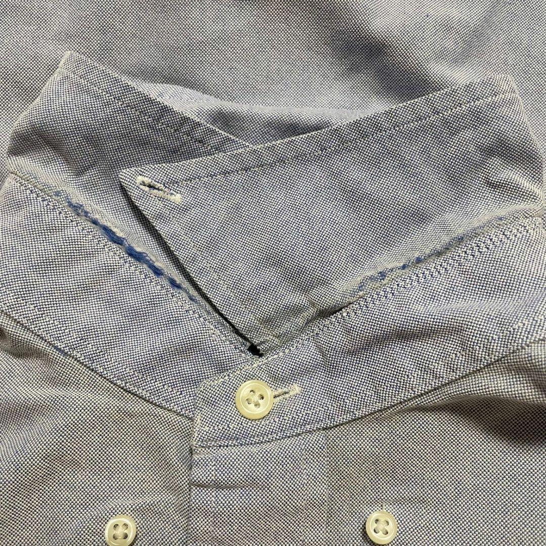 90s ラルフローレン メンズ 半袖 シャツ 15-34サイズ ブルー系