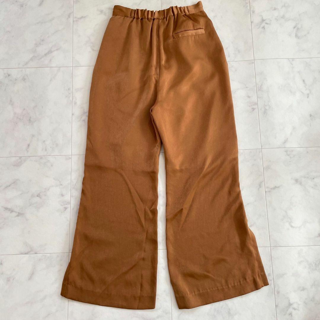 【新品未使用】ビームス レディース ロングパンツ Sサイズ ブラウン 無地