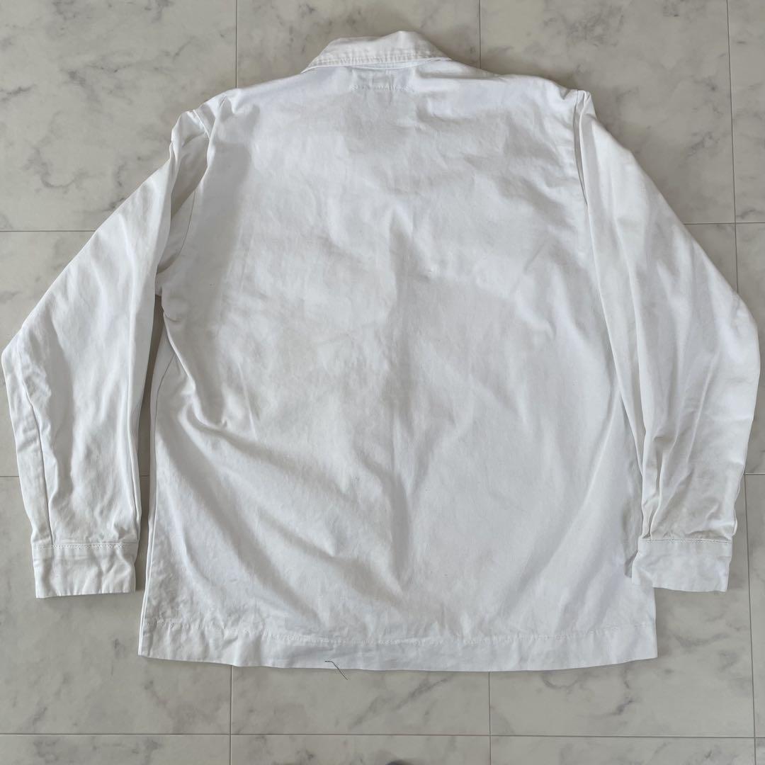 古着premium uniforms 長袖ワークシャツ L ホワイト HONDA