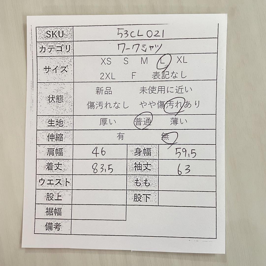 RED KAP メンズ 長袖ワークシャツ Lサイズ ホワイト