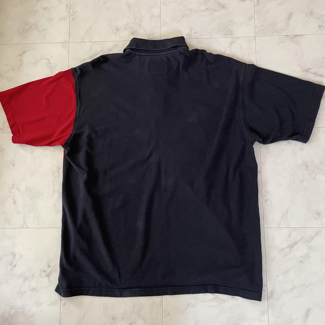 【美品】USA 古着 TEXAS トリコロールカラー 半袖ポロシャツ Lサイズ
