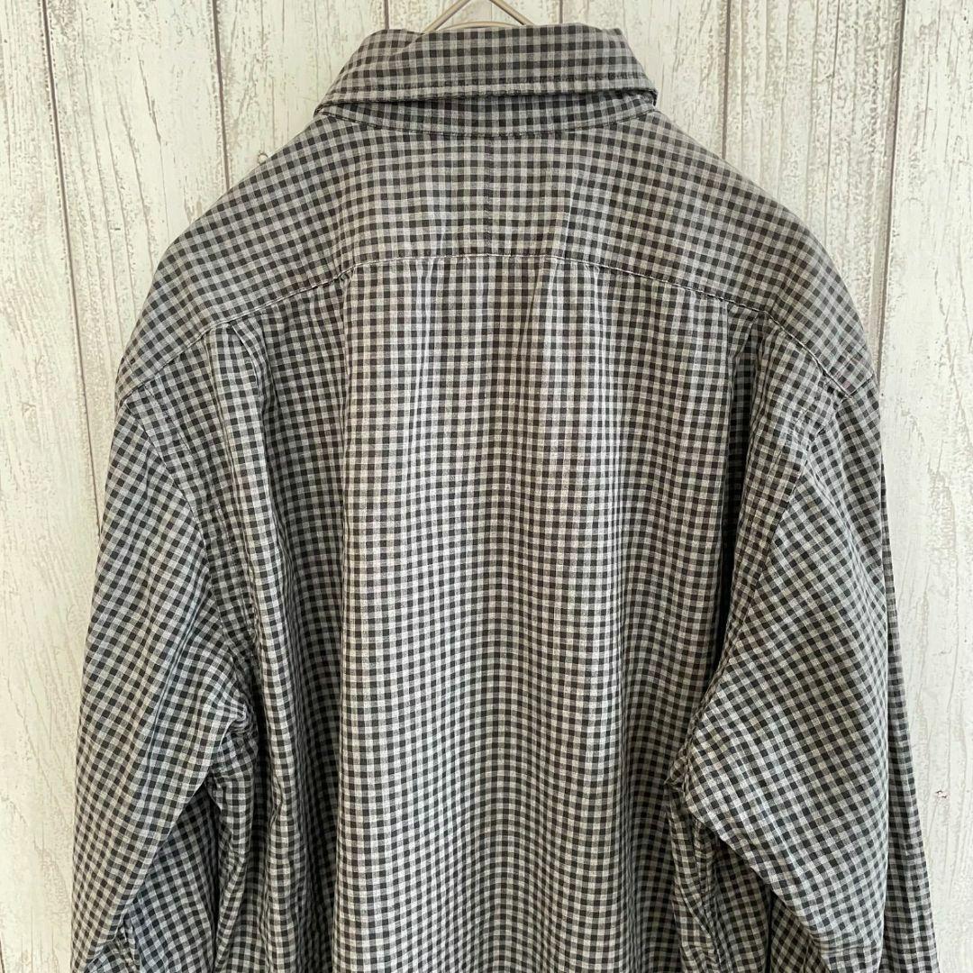 ラルフローレン LUXURYTWILL メンズ 長袖シャツ ブラック チェック柄
