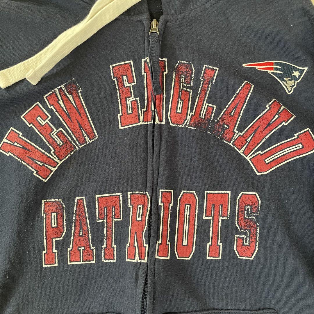 【美品】90s USA古着NFL 長袖ジップアップパーカー XLサイズ ネイビー