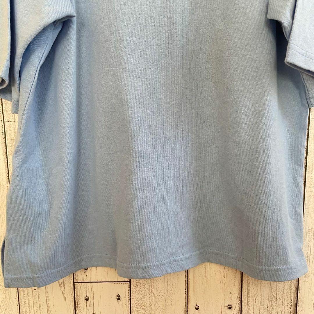 【新品未使用】earth アース レディース 半袖 Tシャツ Fサイズ 水色