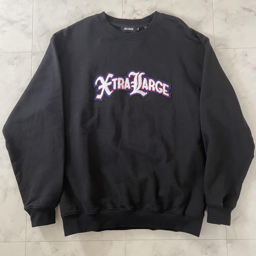 【ほぼ未使用品】XLARGE エクストララージロゴ クルーネックスウェット M
