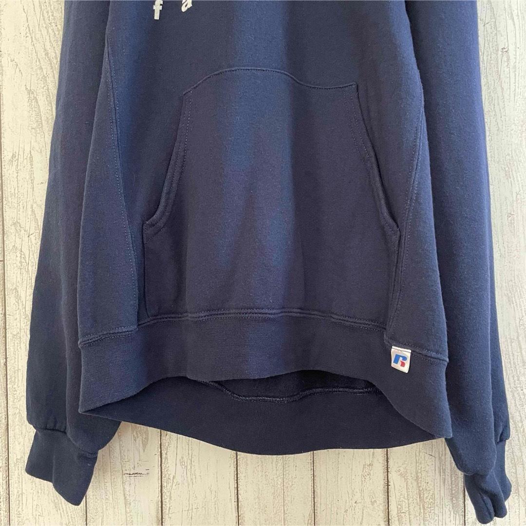 【美品】RUSSELL ラッセル メンズ 長袖パーカー Mサイズ ネイビー