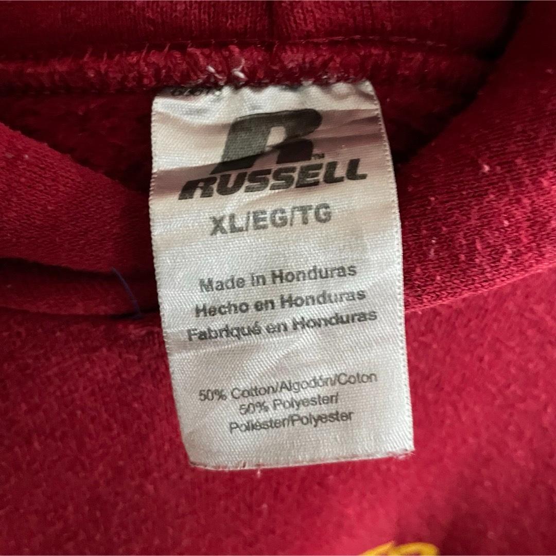 RUSSELL ラッセル メンズ 長袖パーカー XLサイズ レッド