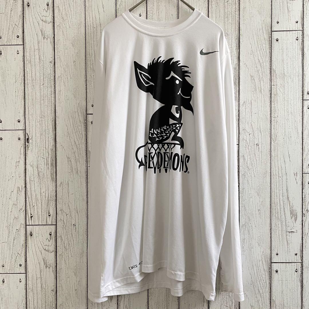 【美品】NIKE 長袖Tシャツ Lサイズ ホワイトDRI-FIT