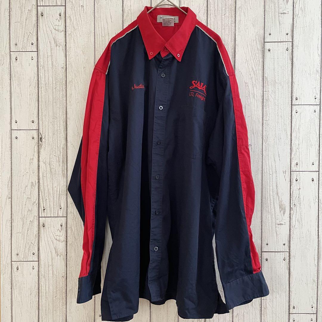 【美品】DOC&AMELIA CINTAS長袖ワークシャツ XLサイズ ネイビー