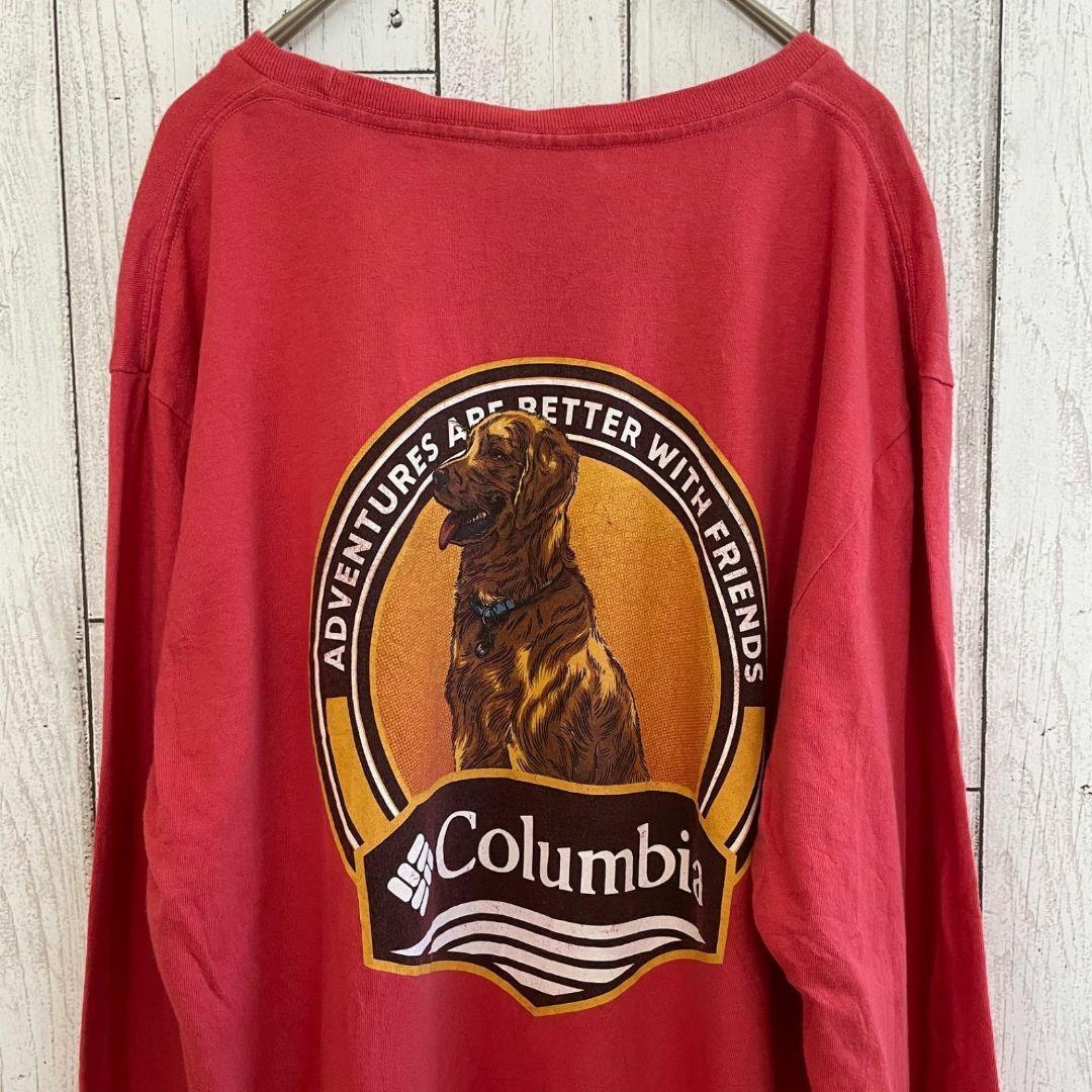 Columbia コロンビア メンズ ロングTシャツ Lサイズ レッド