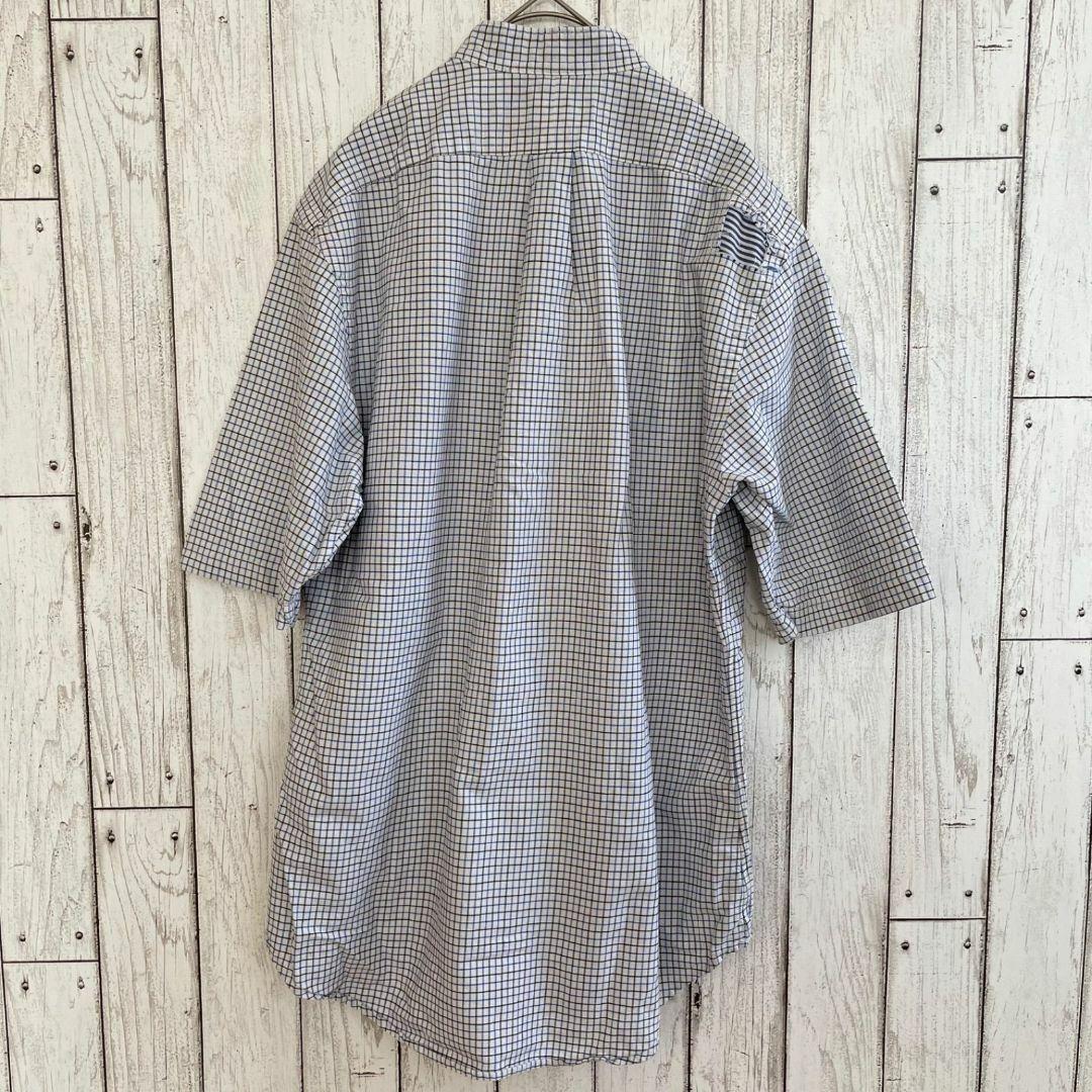 ラルフローレン メンズ 半袖 シャツ Mサイズ ブルー系 チェック柄