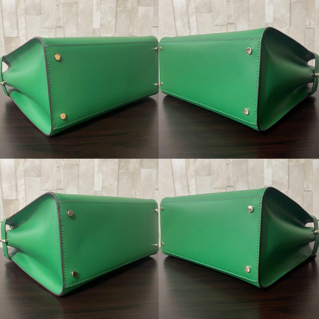 訳あり新品 kate spade ハンドバッグ 2way グリーン