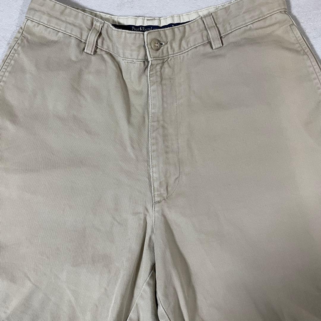 90s POLO RALPH LAUREN ハーフパンツ M相当 ベージュ