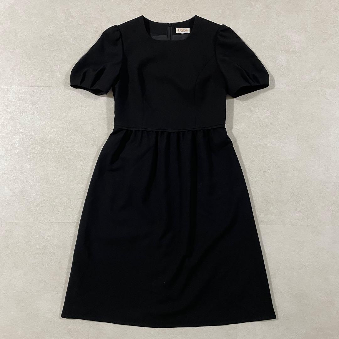 【美品】Chloé ワンピース フォーマル 日本製 サイズ11AR ブラック