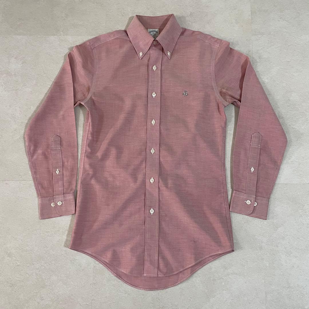 古着 Brooks Brothers 長袖シャツ ボタンダウン XS ピンク