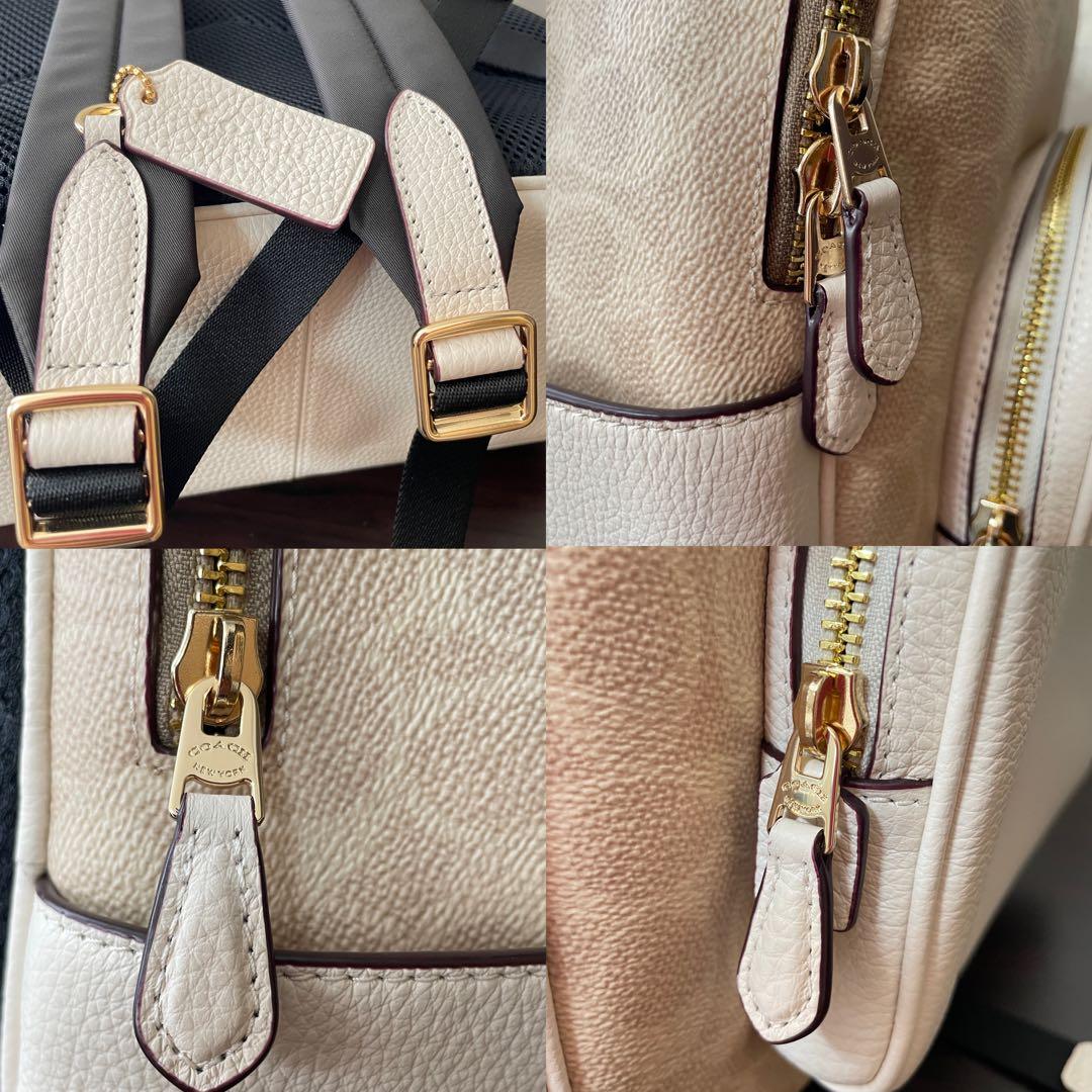訳あり新品 COACH リュック CZ176 ベージュ系