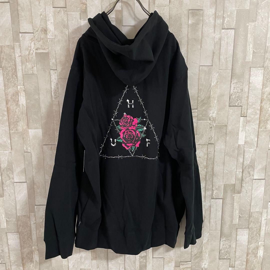 【新品未使用タグ付】HUF ディストピア ポンチョ フーディ バックプリント