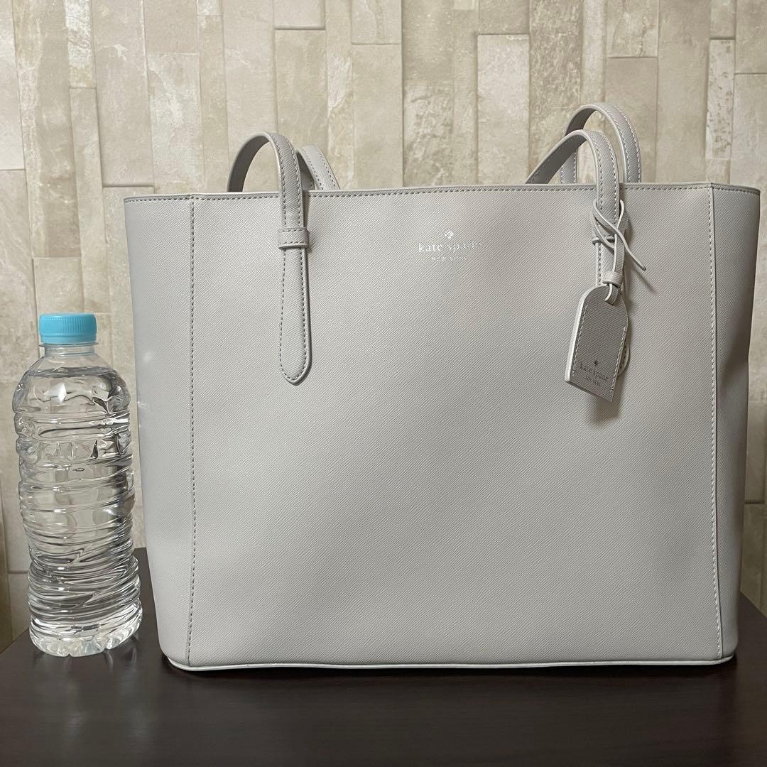 訳あり新品 kate spade トートバッグ プラチナグレー