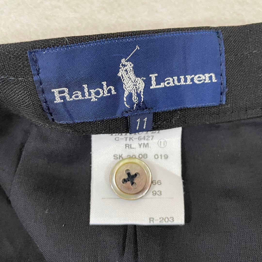 【美品】POLO RALPH LAUREN 膝丈スカート サイズ 11 黒色