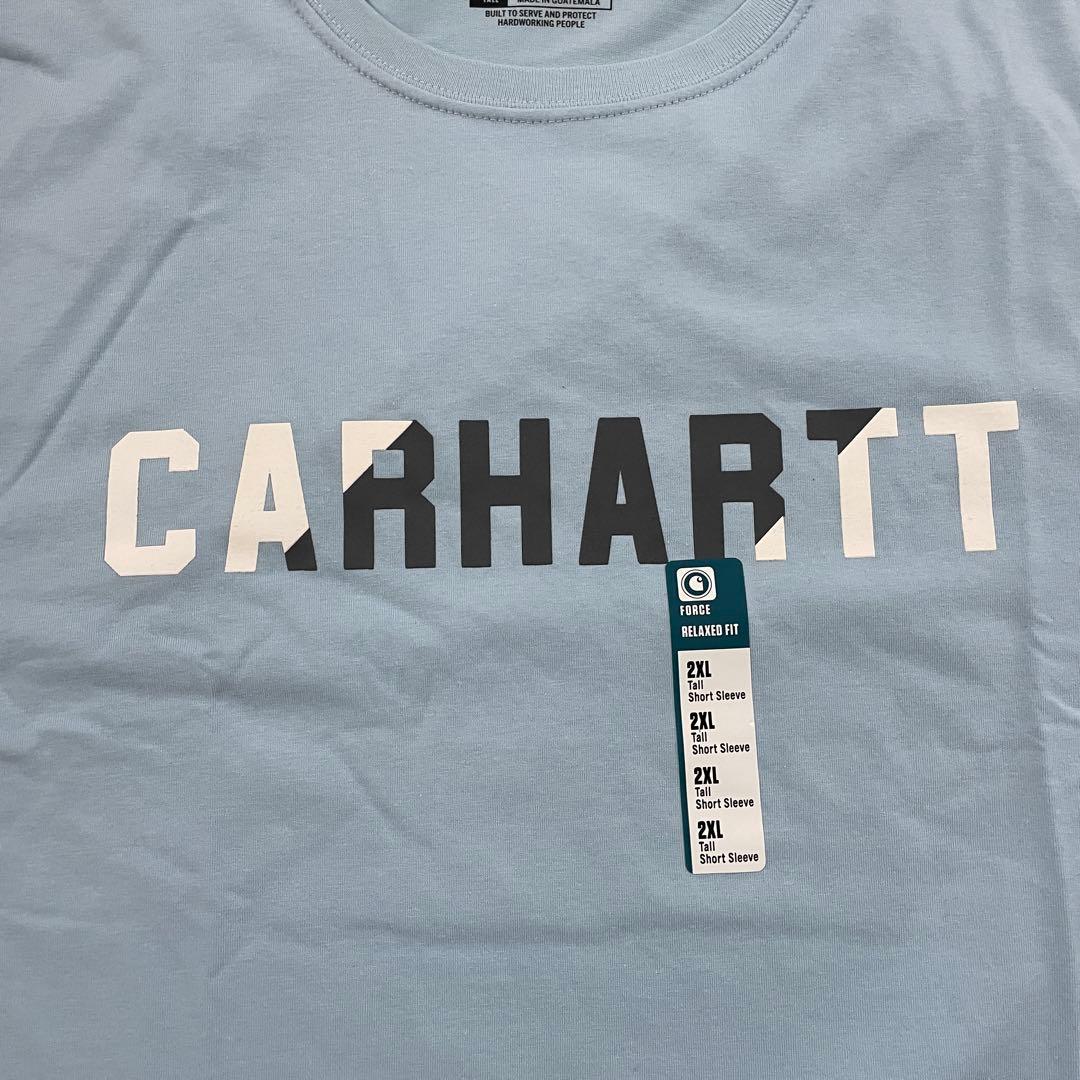 【新品未使用タグ付】carhartt クルーネック Tシャツ 水色 2XL