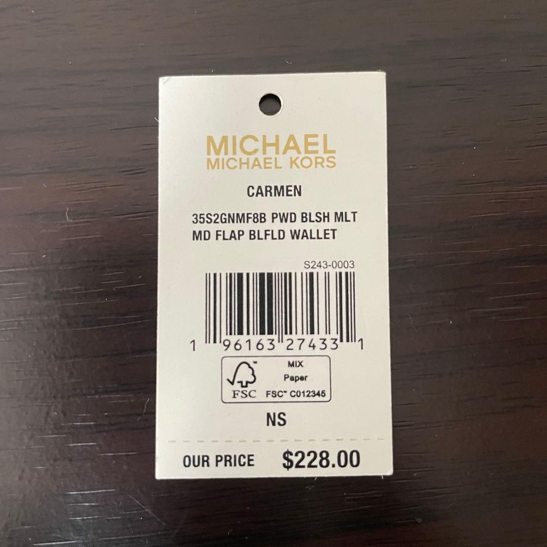 訳あり新品 MICHAEL KORS 三つ折り財布 シグネチャー柄