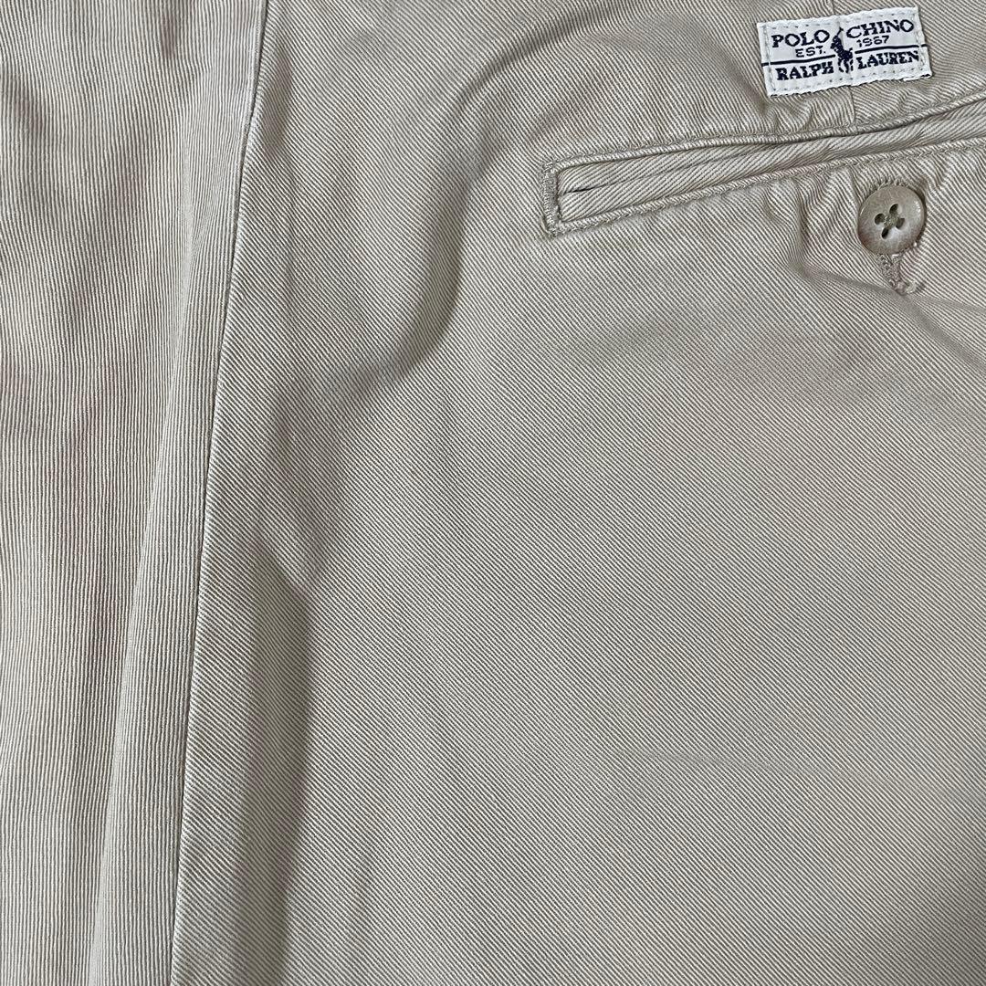90s POLO RALPH LAUREN ハーフパンツ M相当 ベージュ