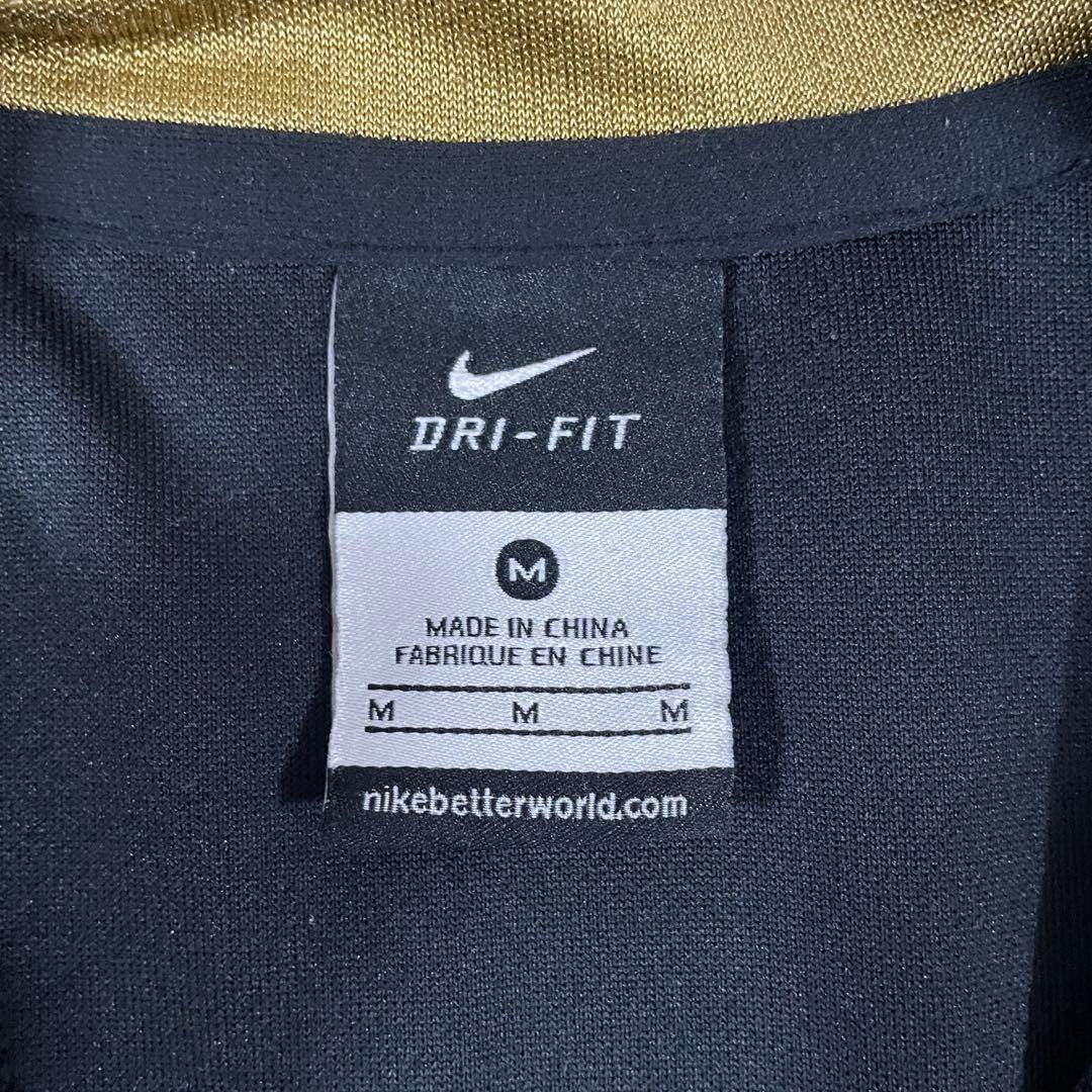 古着NIKE トラックジャケット サイズM ブラック ゴールド ツートン