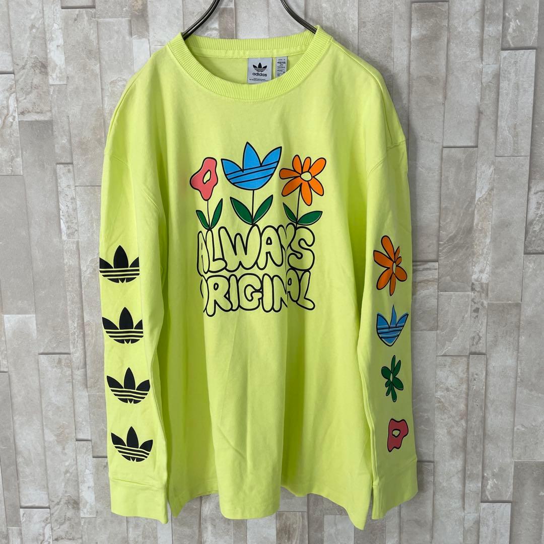 古着 adidas Originals 長袖Tシャツ グラフィックプリント M