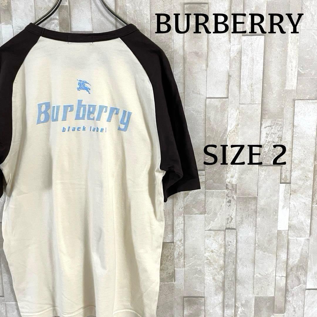 古着 BURBERRYBLACK LABEL 半袖Tシャツ 2サイズ ツートン