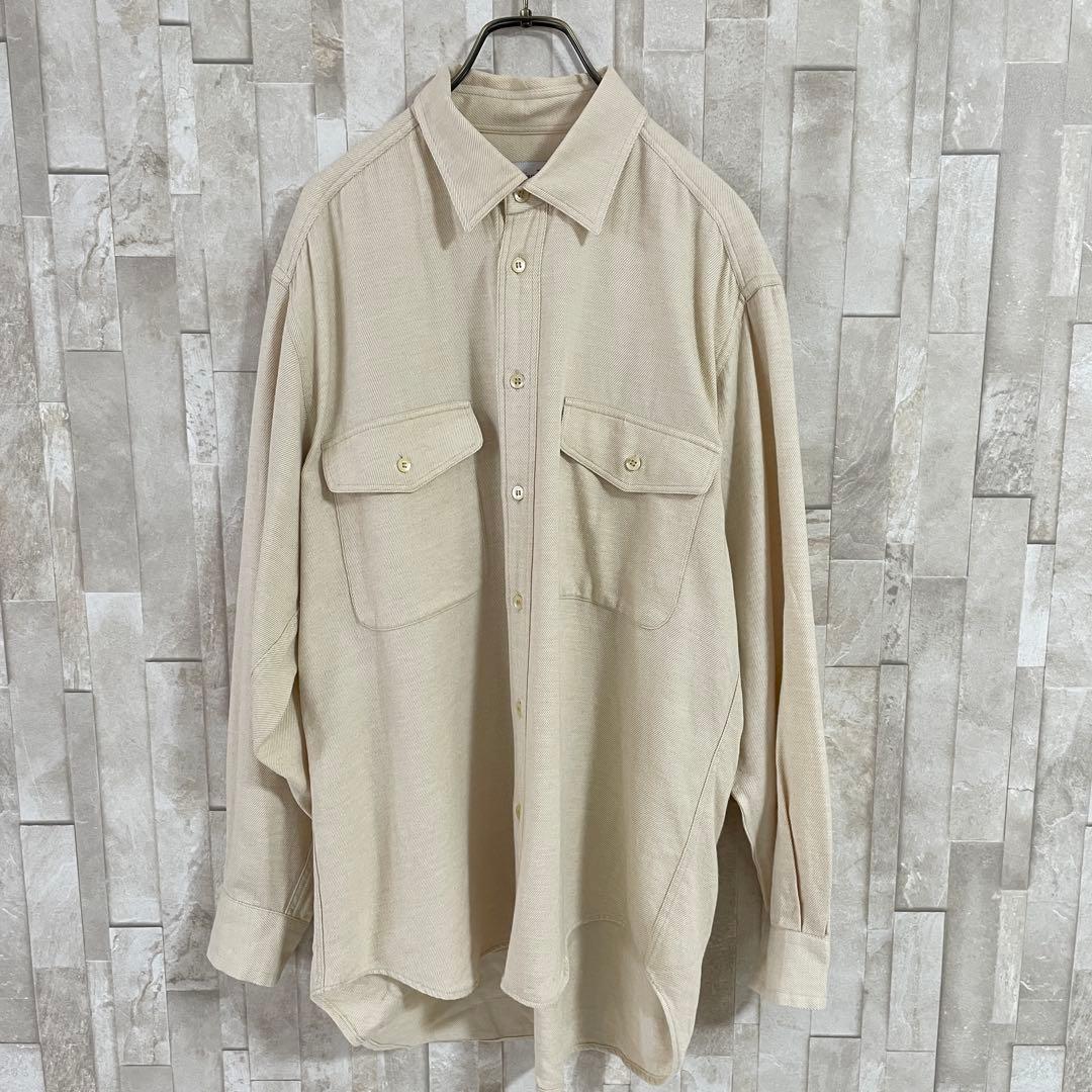 【美品】Christian Dior 長袖シャツ サイズL ベージュ