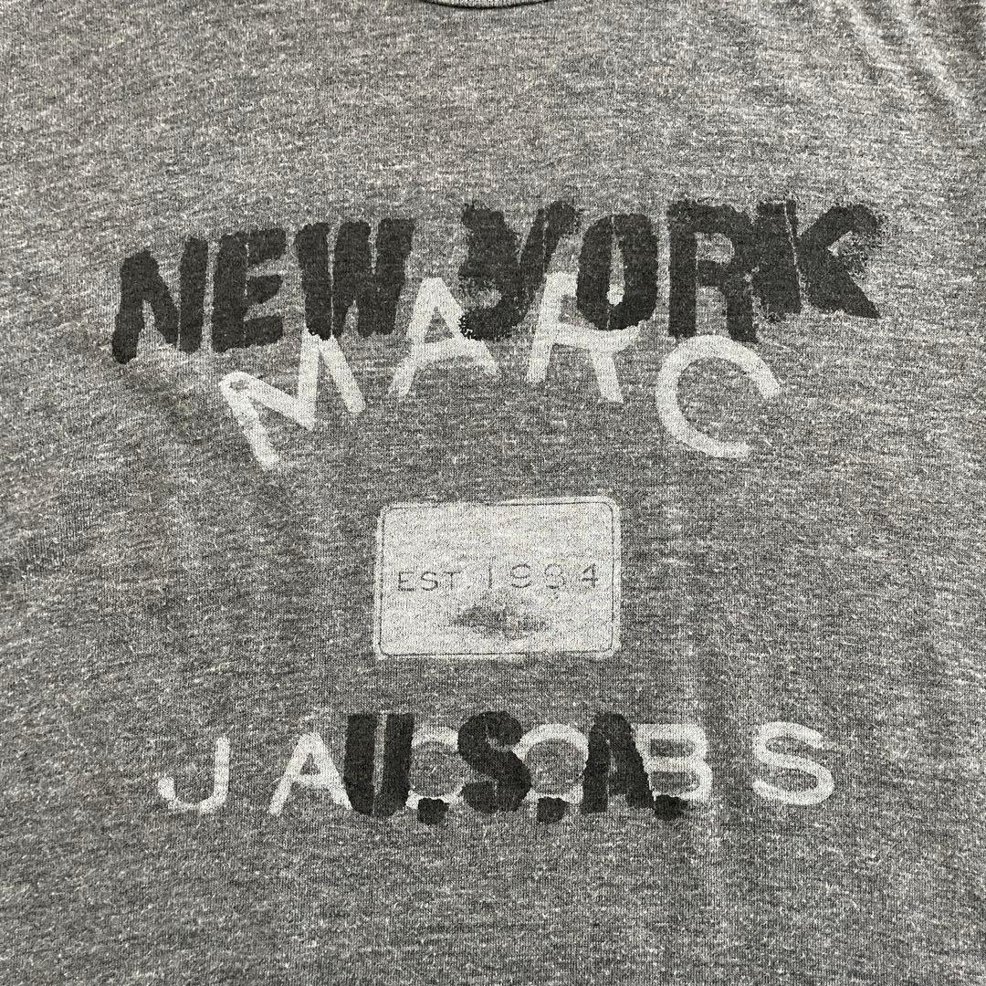 【美品】古着 MARC JACOBS 文字プリント グレー Tシャツ Mサイズ