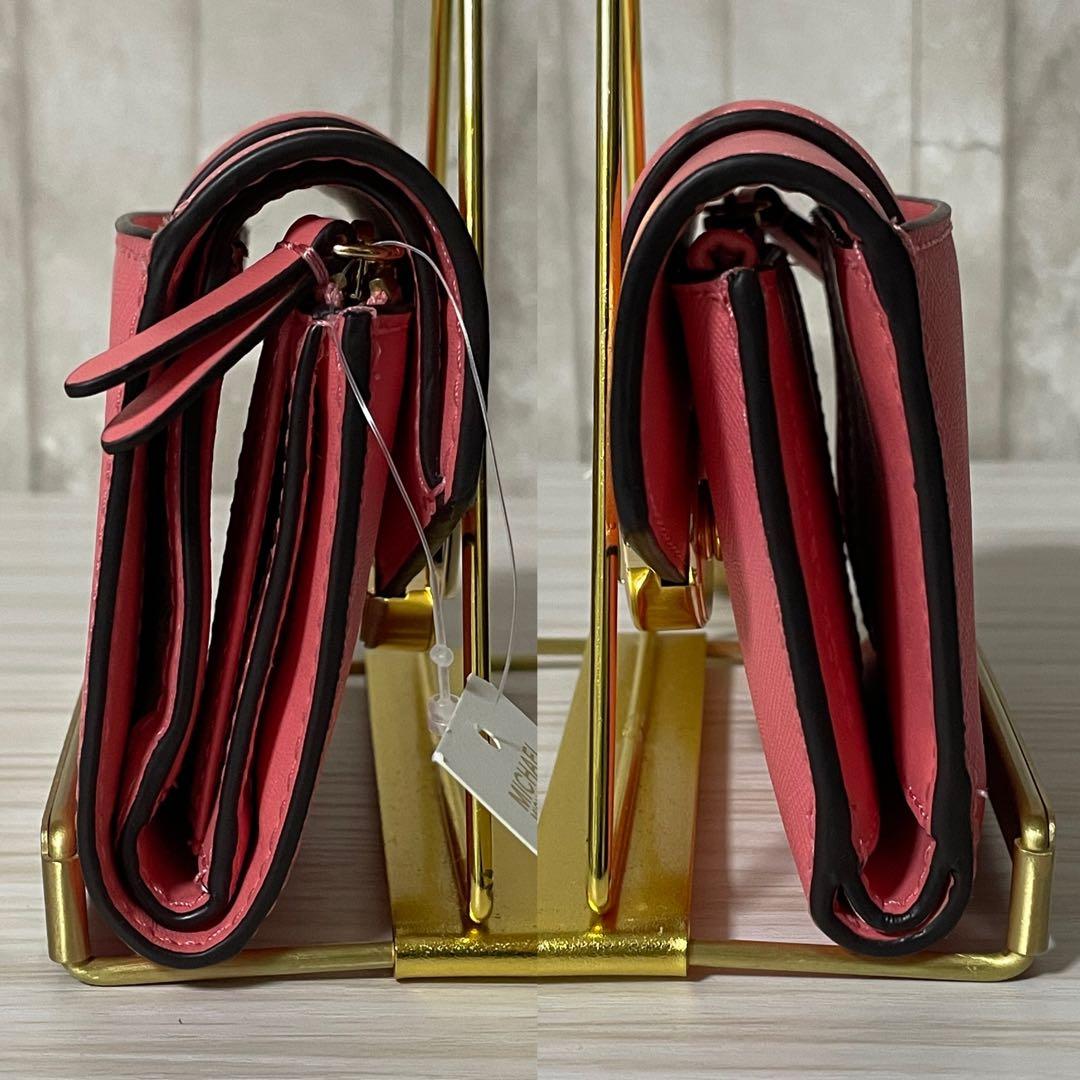 訳あり新品 MICHEAL KORS 三つ折り財布 ピンク