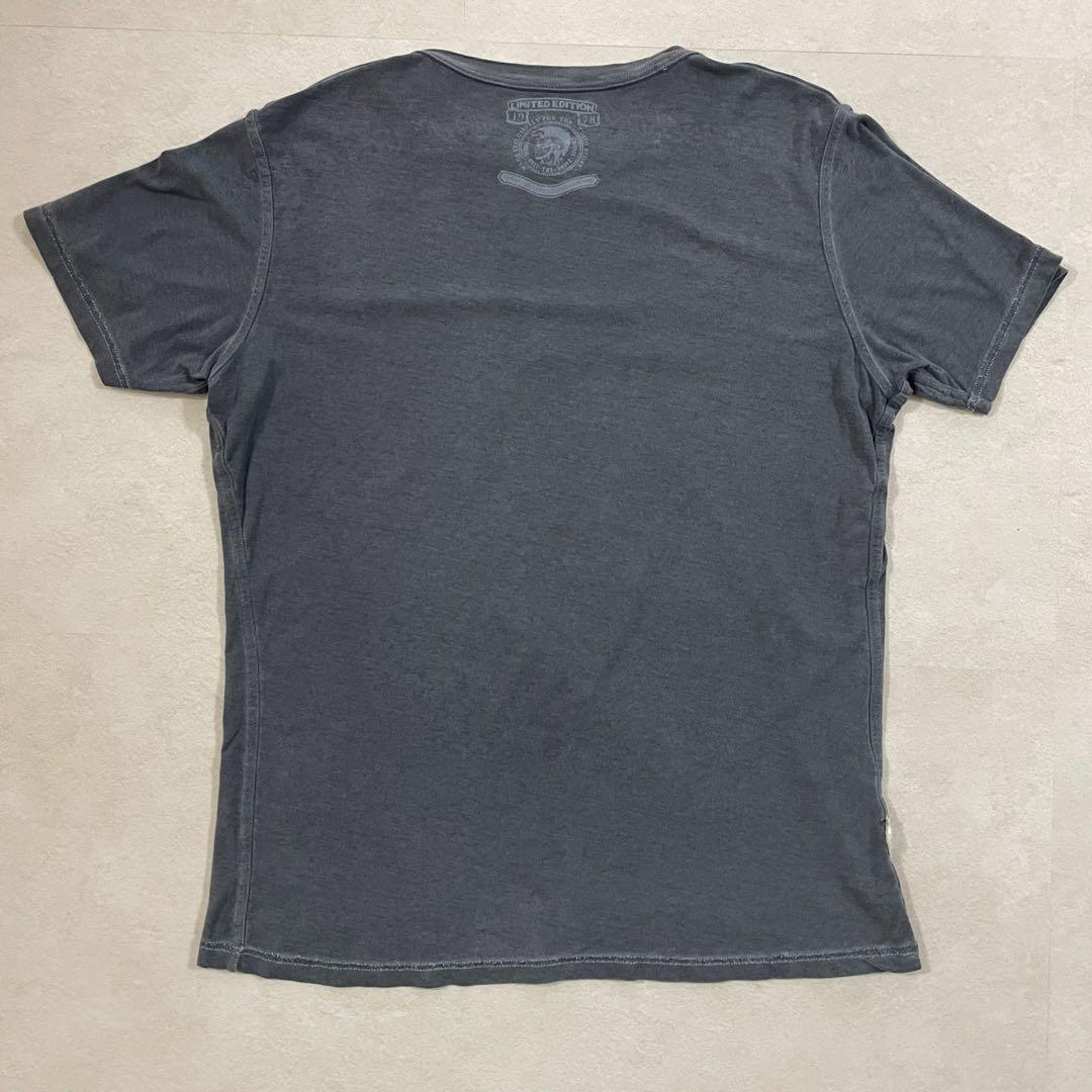 古着 DIESEL リバーシブル プリント 半袖Tシャツ グレー