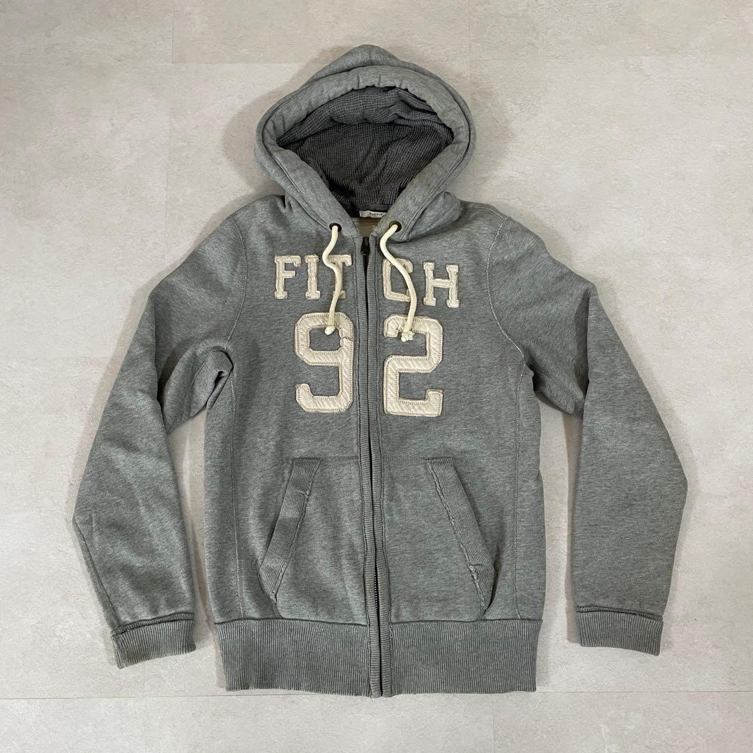 古着Abercrombie & Fitch ダメージ加工 ジップアップパーカー
