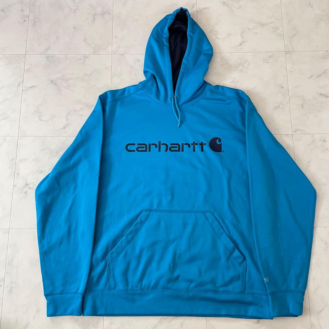 carhartt 長袖パーカー Lサイズ ブルー RELAXED FIT