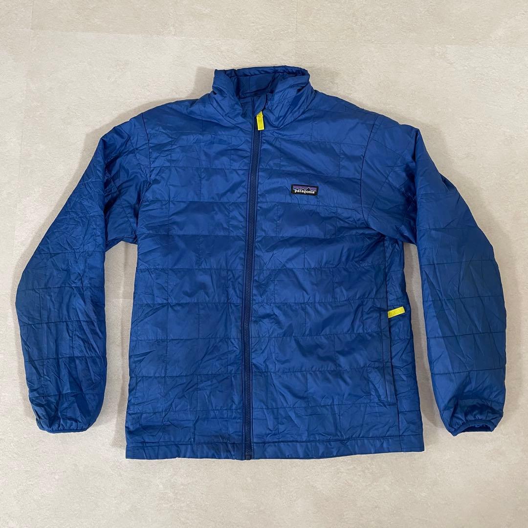 古着 patagonia ナノパフジャケット サイズXL ブルー