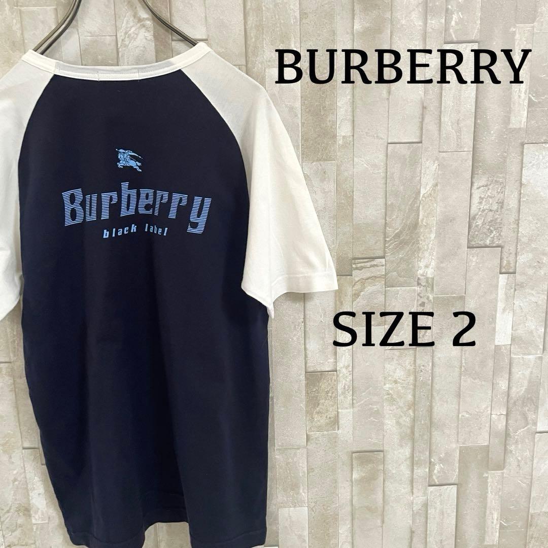 BURBERRY BLACKLABEL バックプリント 半袖Tシャツ 2サイズ