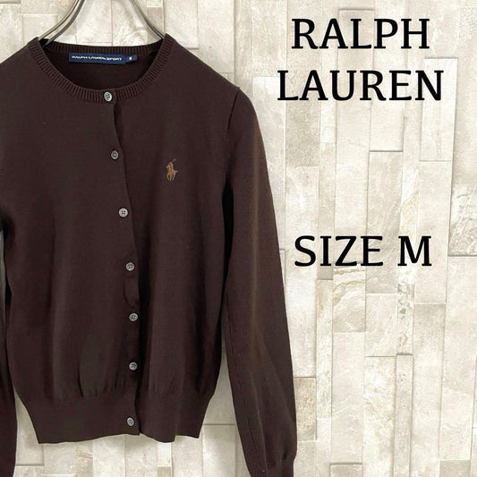 【美品】RALPH LAUREN SPORT 長袖カーディガン ポニー刺繍 M