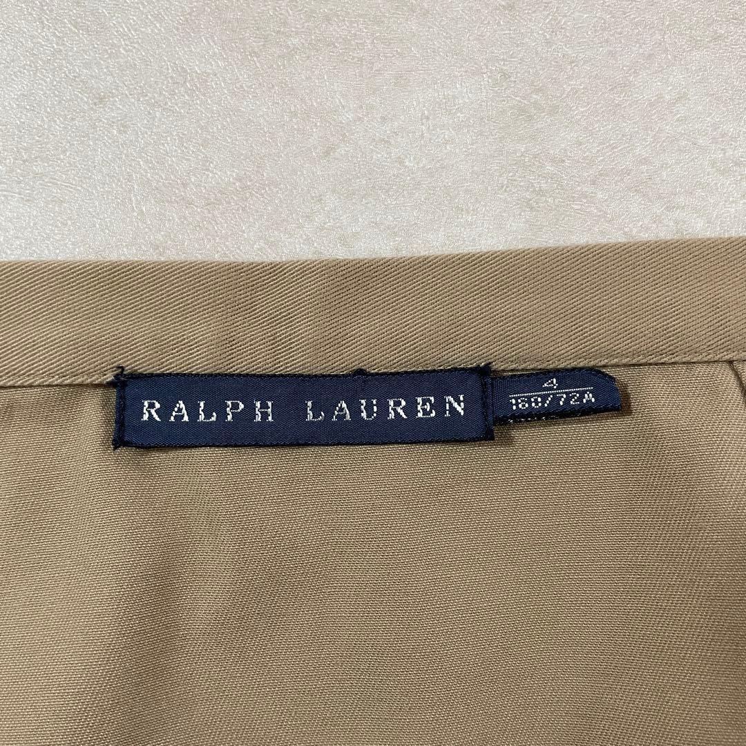 古着 RALPH LAUREN ひざ丈スカート ベージュ サイズ4