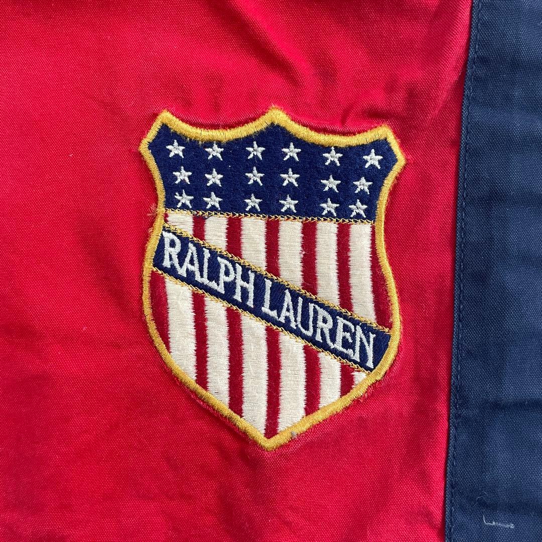 90s POLO RALPH LAUREN レッド ハーフパンツ Lサイズ